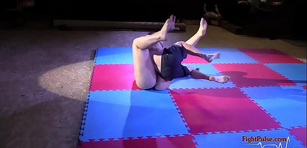  Competitive facesit wrestling match by www.fightpulse.com